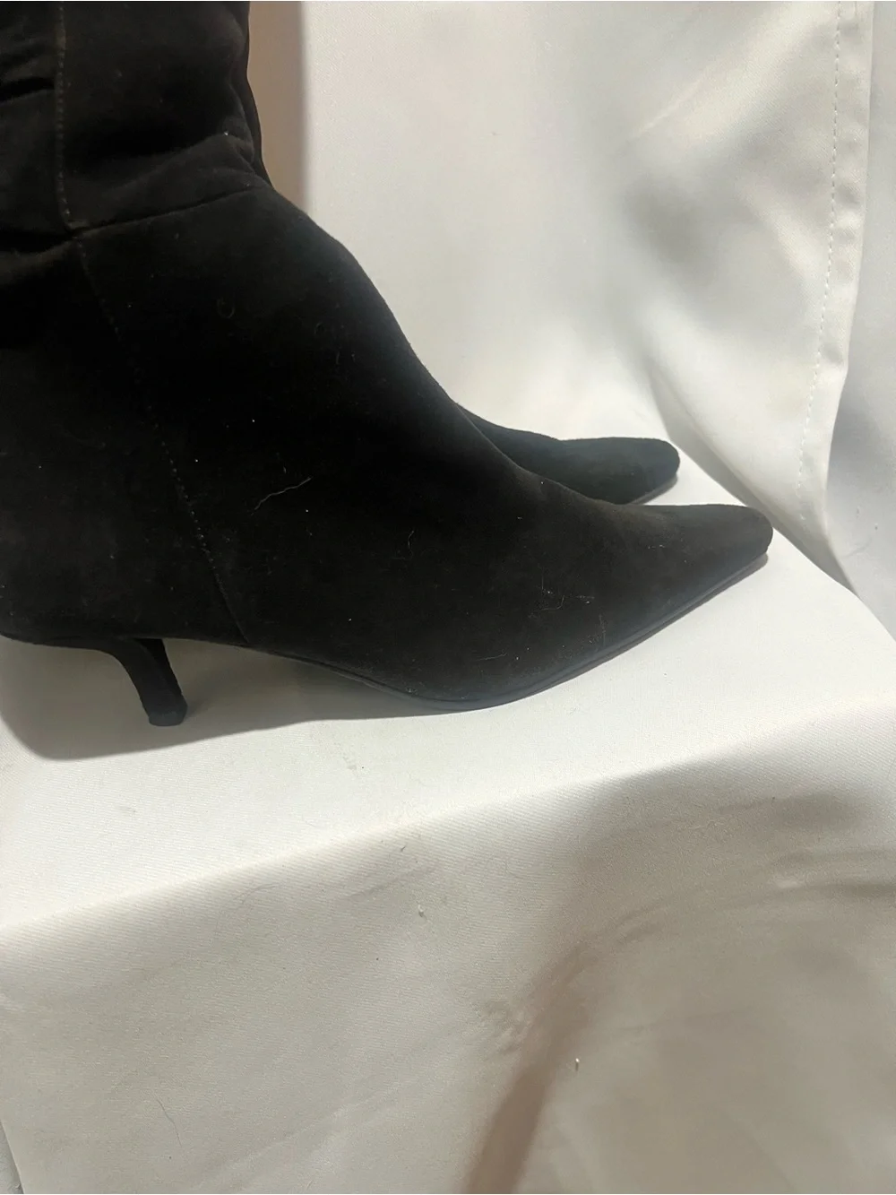 Bandolino Bodarwin Black Suede Leather Knee High Slouch Boots Women’s 7.5M